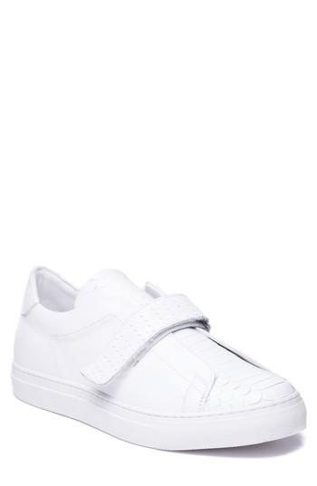 Men's Jared Lang Sergio Laceless Strapped Sneaker Eu - White