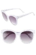 Women's Chelsea28 Bossa Nova 57mm Cat Eye Sunglasses - White Speckle