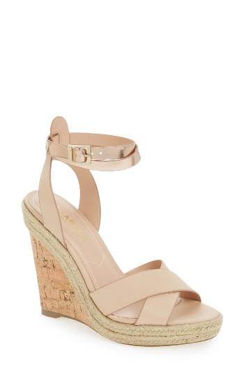 Women's Charles By Charles David Brit Wedge Platform Sandal M - Beige