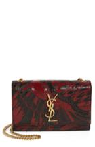 Saint Laurent Small Kate Metallic Floral Crossbody Bag -