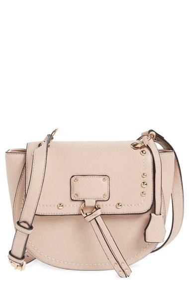 Sole Society Studded Faux Leather Crossbody Bag - Pink