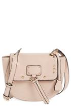 Sole Society Studded Faux Leather Crossbody Bag - Pink