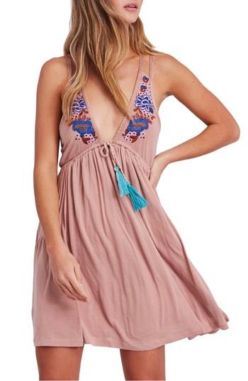 Women's Free People Lovers Cove Minidress - Beige