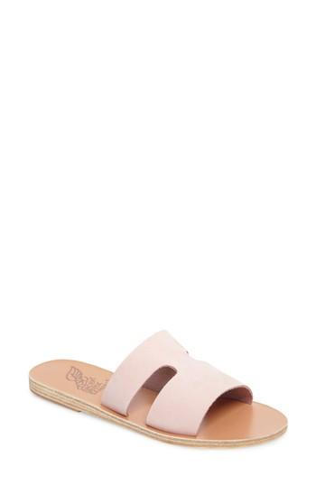 Women's Ancient Greek Sandals Apteros Slide Sandal Us / 35eu - Metallic