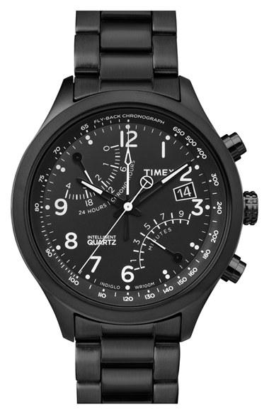 Men's Timex 'intelligent Quartz' Fly-back Chronograph Watch, 43mm