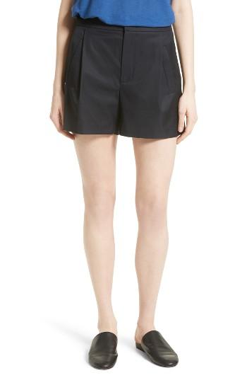 Women's Vince High Waist Cotton Shorts - Blue