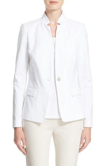 Women's Lafayette 148 New York Tristan Stretch Canvas Jacket