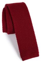 Men's Michael Bastian Solid Knit Wool Skinny Tie, Size - Burgundy