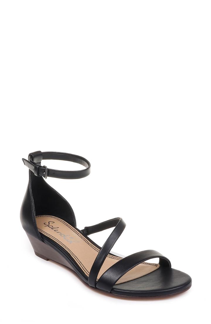 Women's Splendid Stefano Strappy Wedge Sandal M - Black