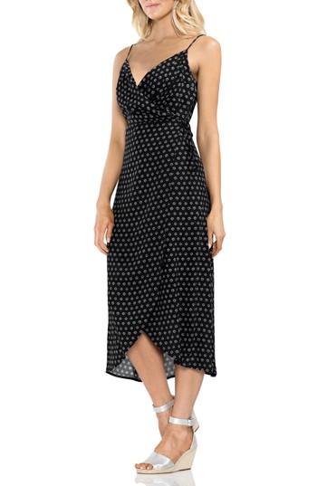 Women's Vince Camuto Island Imprints Wrap Dress, Size - Black