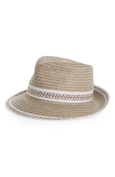 Women's Eric Javits Squishee Straw Fedora - White