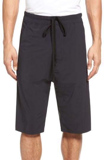 Men's Vince Drop Crotch Shorts - Black