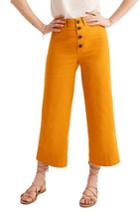 Women's Madewell Emmett Wide Leg Crop Pants - Yellow