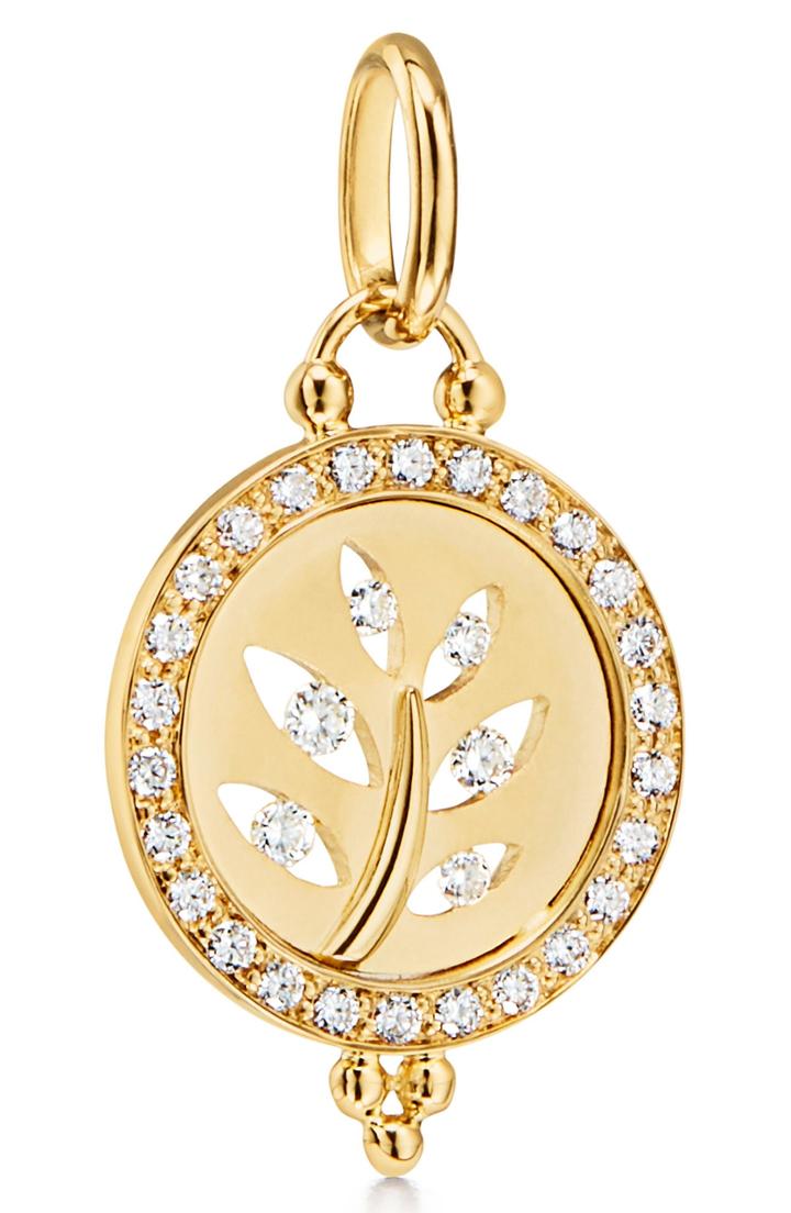 Women's Temple St. Clair Diamond Cutout Tree Pendant