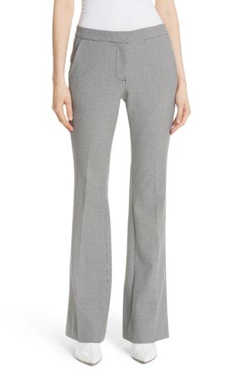 Women's Tibi Hudson Check Slim Bootcut Pants - Black