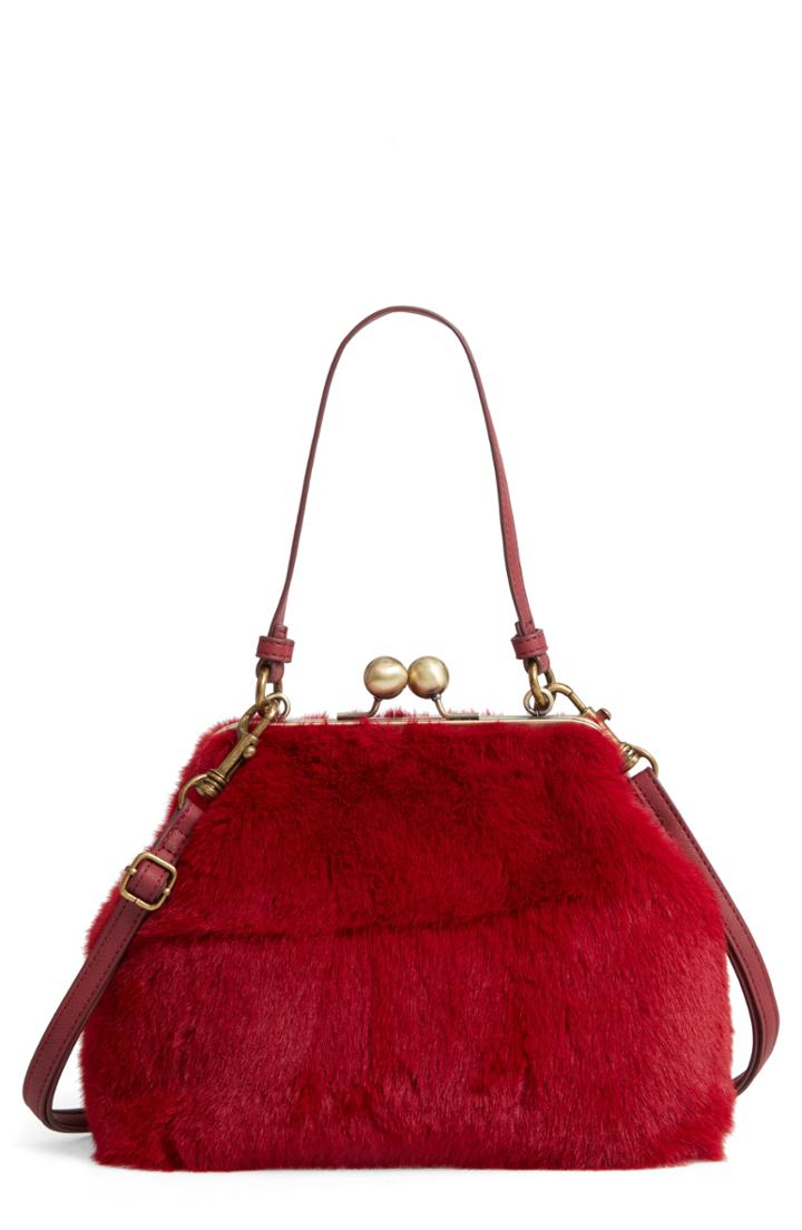 Leith Faux Fur Oversize Coin Bag -