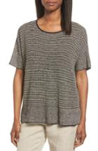 Women's Eileen Fisher Organic Linen Two-tone Sweater