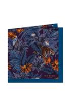 Men's Ted Baker London Jungle Print Wool Pocket Square, Size - Purple