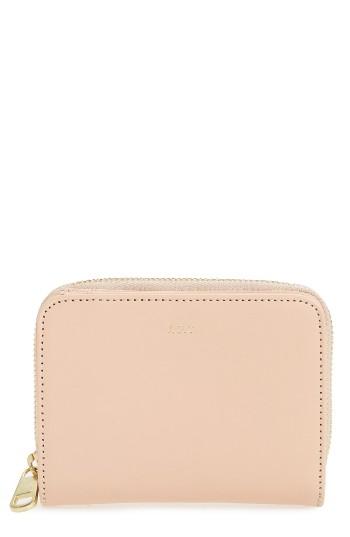 Women's A.p.c. 'portefeuille' Leather Wallet - Pink