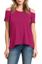 Women's Lamade Cold Shoulder Short Sleeve Tee - Red