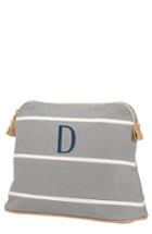 Cathy's Concepts Monogram Cosmetics Bag, Size - Grey D