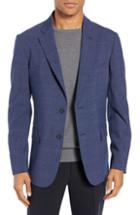 Men's John W. Nordstrom Classic Fit Stretch Plaid Seersucker Sport Coat S - Blue
