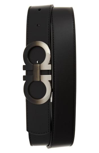 Men's Salvatore Ferragamo Leather Belt - Nero