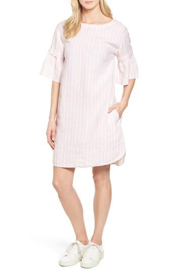 Women's Caslon Tie Back Linen Dress - Pink