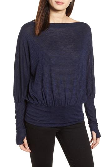 Women's Michael Stars Blouson Top, Size - Blue