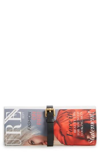 Moschino Magazine Faux Leather Crossbody Bag -