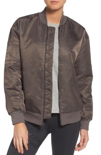 Women's Reebok Favorite Bomber Jacket - Grey