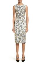 Women's St. John Collection Painted Floral Organza Dress