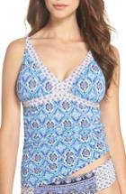 Women's Tommy Bahama Tika Tiles Tankini Top - Blue