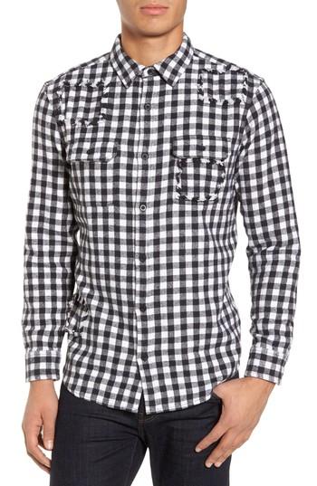 Men's The Rail Patched Flannel Shirt - White