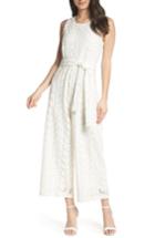 Women's First Monday Wide Leg Eyelet Jumpsuit - White