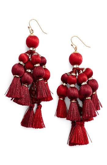 Women's Kate Spade New York Pretty Pom Tassel Drop Earrings