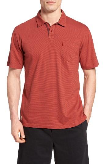 Men's Quiksilver Waterman Collection Strolo 6 Pocket Polo - Red