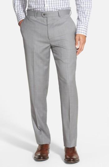 Men's Bensol Gab Trim Fit Flat Front Pants X 34 - Grey