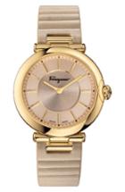 Women's Salvatore Ferragamo Round Leather Strap Watch, 36mm