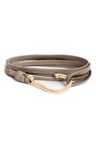 Men's Miansai Hook On Leather Wrap Bracelet