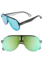 Men's Carrera Eyewear 99mm Shield Sunglasses - Black/ Green