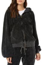 Women's O'neill Velour Blouson Sleeve Hoodie - Grey