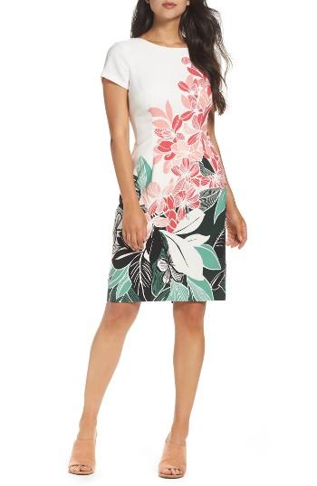 Women's Adrianna Papell Crepe Sheath Dress - Pink