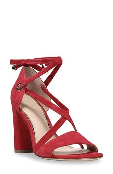 Women's Diane Von Furstenberg Calabar Ankle Tie Sandal M - Red
