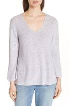 Women's Eileen Fisher Bell Cuff Organic Cotton Sweater, Size - Purple