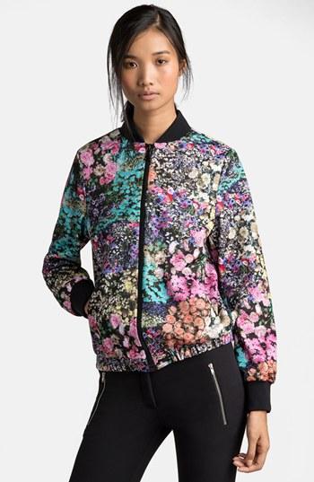 Msgm Floral Print Bomber Jacket