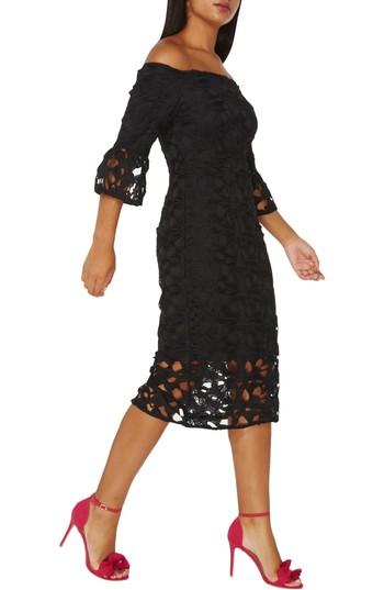 Women's Dorothy Perkins Lace Off The Shoulder Dress Us / 8 Uk - Black