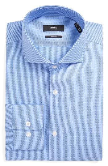 Men's Boss Mark Sharp Fit Stripe Dress Shirt