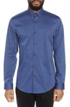 Men's Calibrate Trim Fit Dot Sport Shirt - Blue
