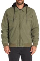 Men's Billabong Barlow Hooded Twill Jacket - Green